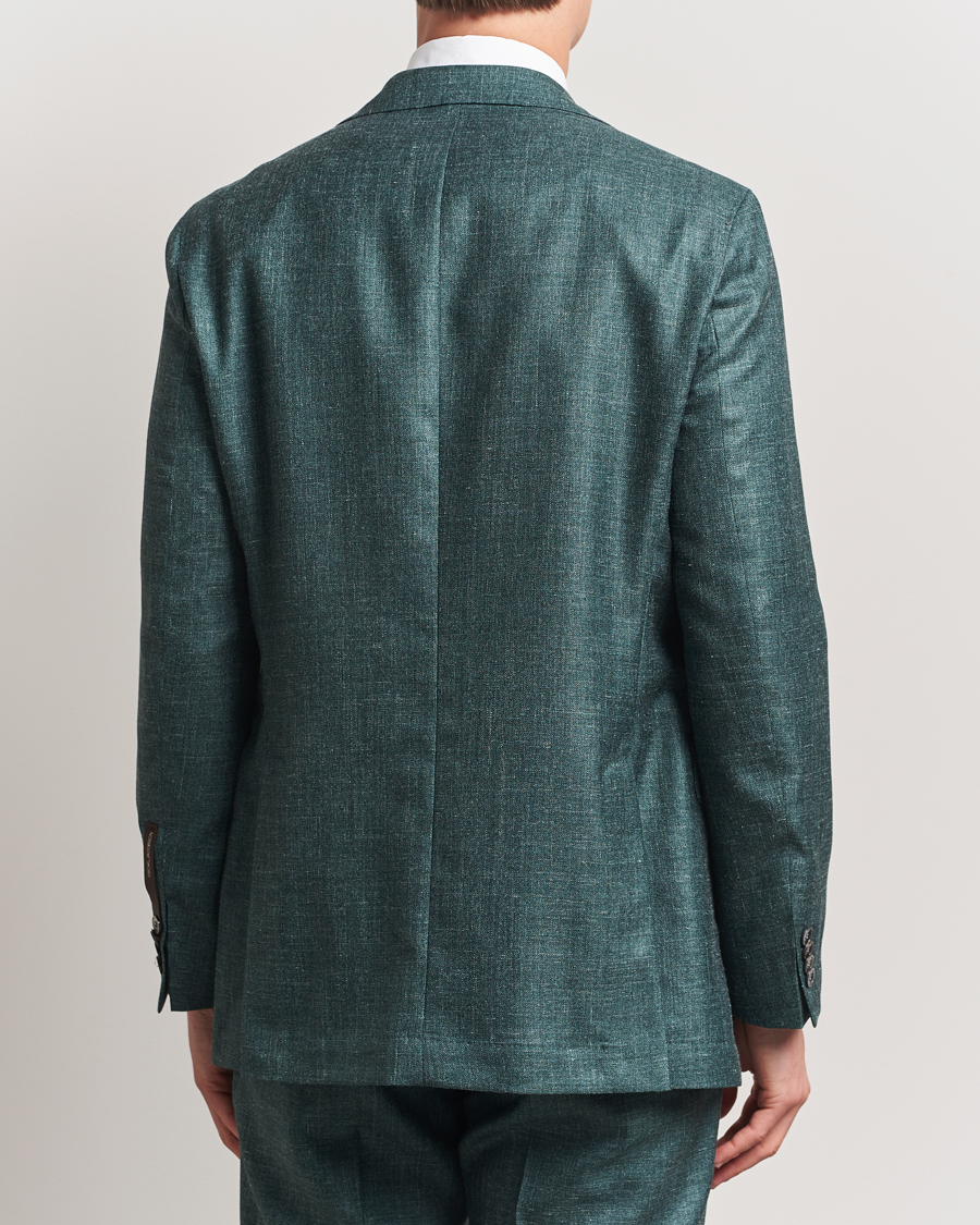 Uomini | Blazers | Oscar Jacobson | Fellow EVO Wool/Silk/Linen Blazer Green