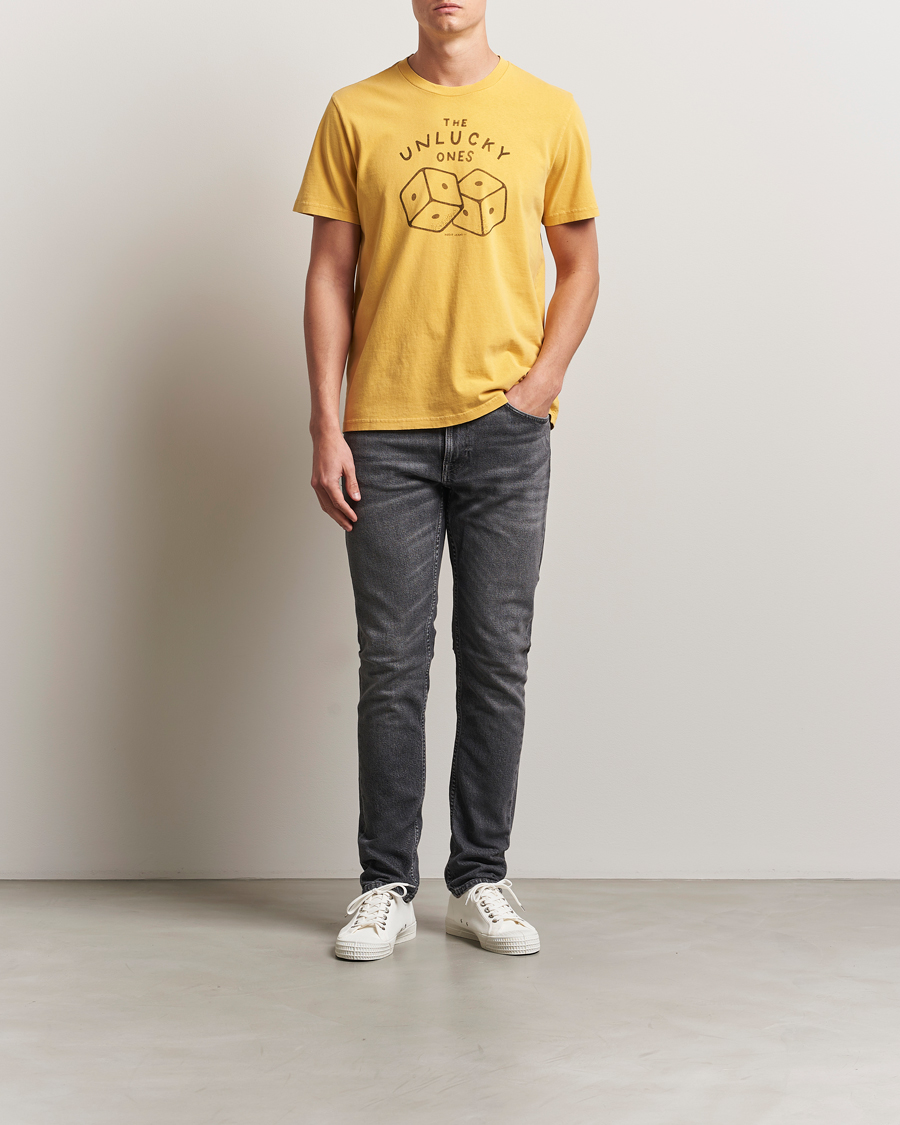 Uomini | T-shirt | Nudie Jeans | Roy Unlucky T-Shirt Yellow