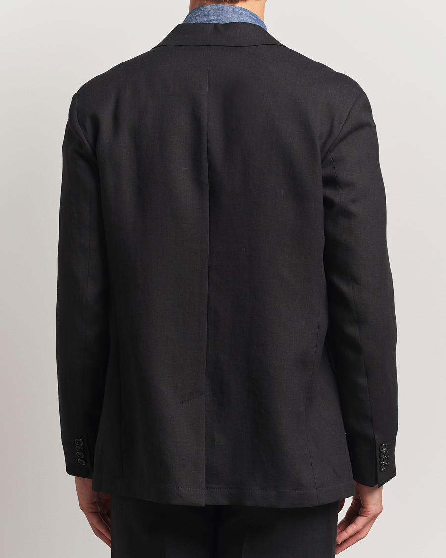 Uomini | Blazers | J.Lindeberg | Alban Unlined Super Linen Blazer Black