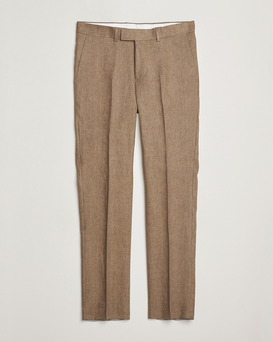 Uomini | Pantaloni | J.Lindeberg | Lois Super Linen Pants Nutmeg