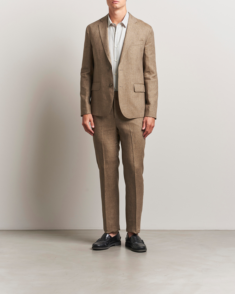 Uomini | Pantaloni | J.Lindeberg | Lois Super Linen Pants Nutmeg