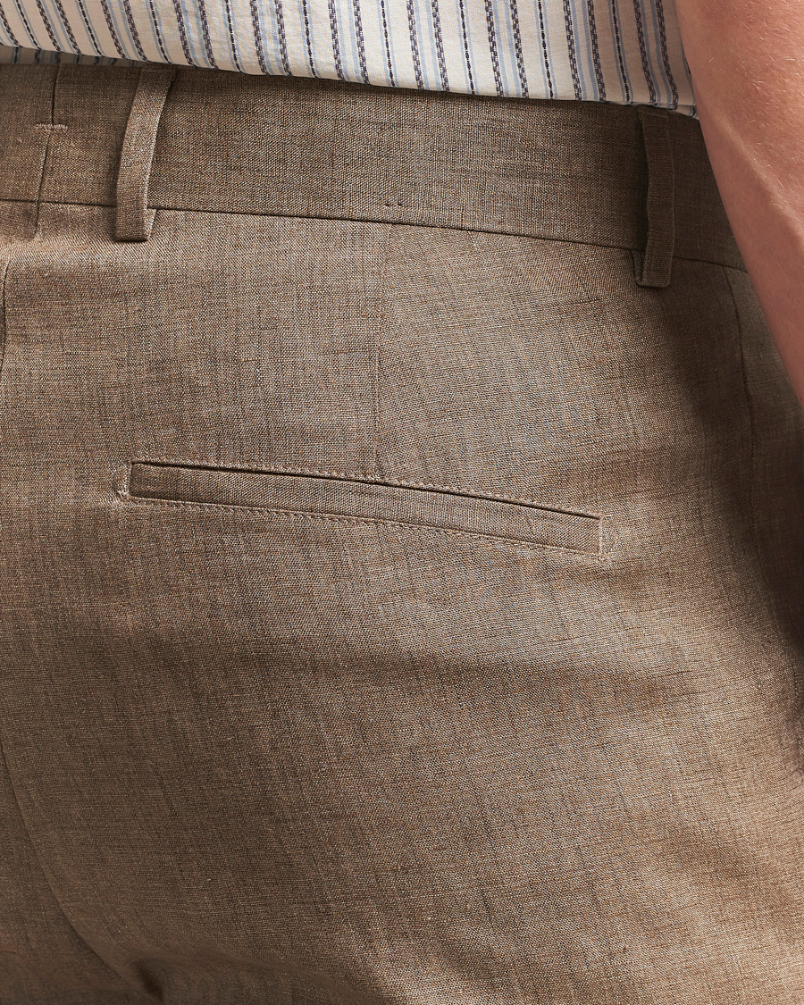 Uomini | Pantaloni | J.Lindeberg | Lois Super Linen Pants Nutmeg