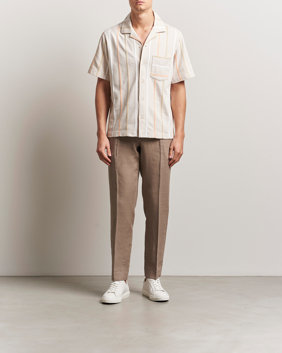 Uomini | Pantaloni | J.Lindeberg | Soren Drape Linen Pants Nutmeg