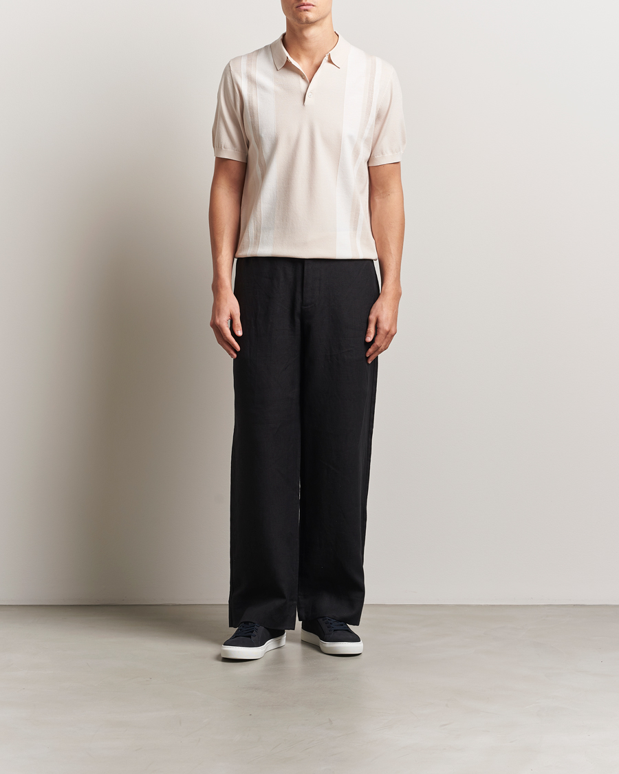 Uomini | Pantaloni | J.Lindeberg | Noah Drape Linen Pants Black