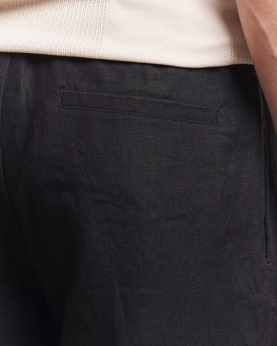 Uomini | Pantaloni | J.Lindeberg | Noah Drape Linen Pants Black