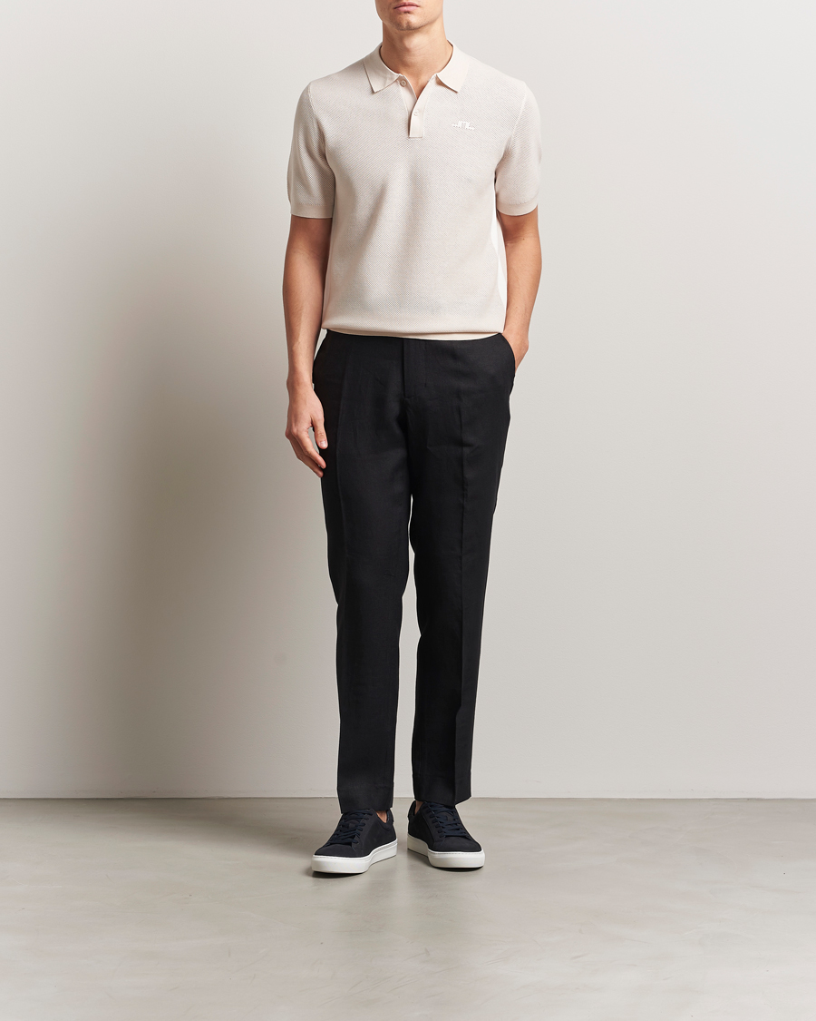 Uomini | Polo | J.Lindeberg | Reymond Structure Knit Polo Moonbeam