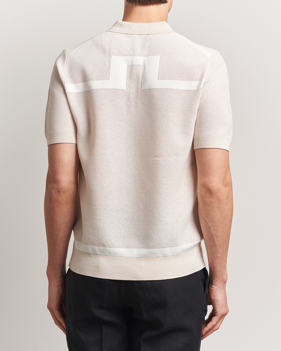 Uomini | Polo | J.Lindeberg | Reymond Structure Knit Polo Moonbeam