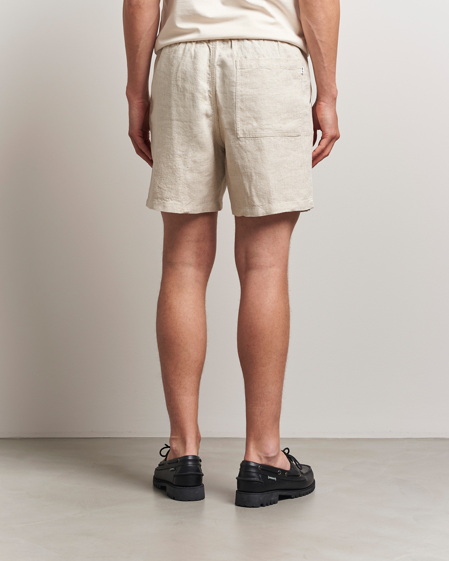 Uomini | Pantaloncini | NN07 | Gregor Linen Drawstring Shorts Oat