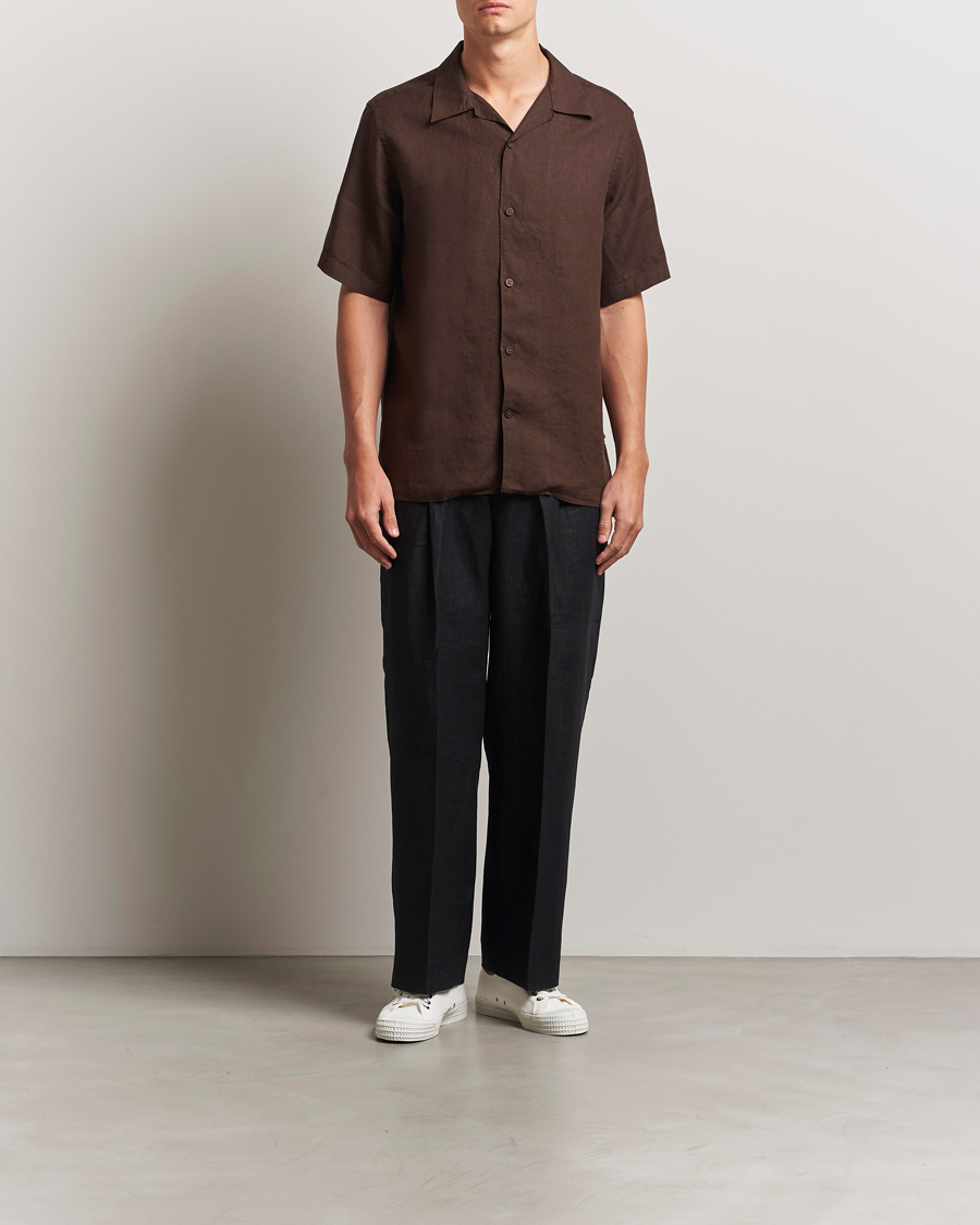 Uomini | Camicie | NN07 | Julio Linen Resort Shirt Coffee