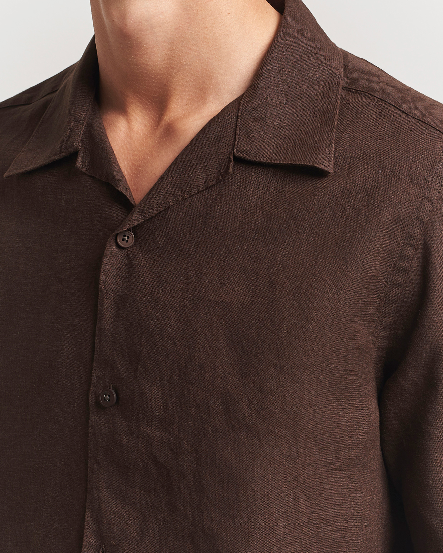 Uomini | Camicie | NN07 | Julio Linen Resort Shirt Coffee