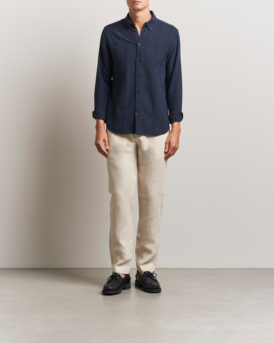 Uomini | Pantaloni | NN07 | Theo Linen Trousers Oat
