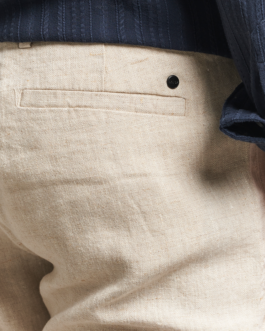 Uomini | Pantaloni | NN07 | Theo Linen Trousers Oat