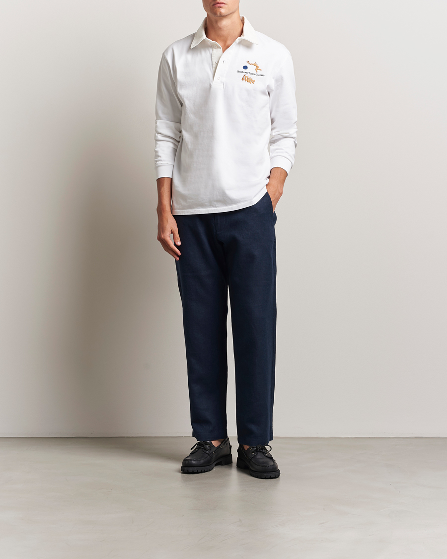 Uomini | Pantaloni | NN07 | Aden Regular Fit Linen Chinos Navy Blue