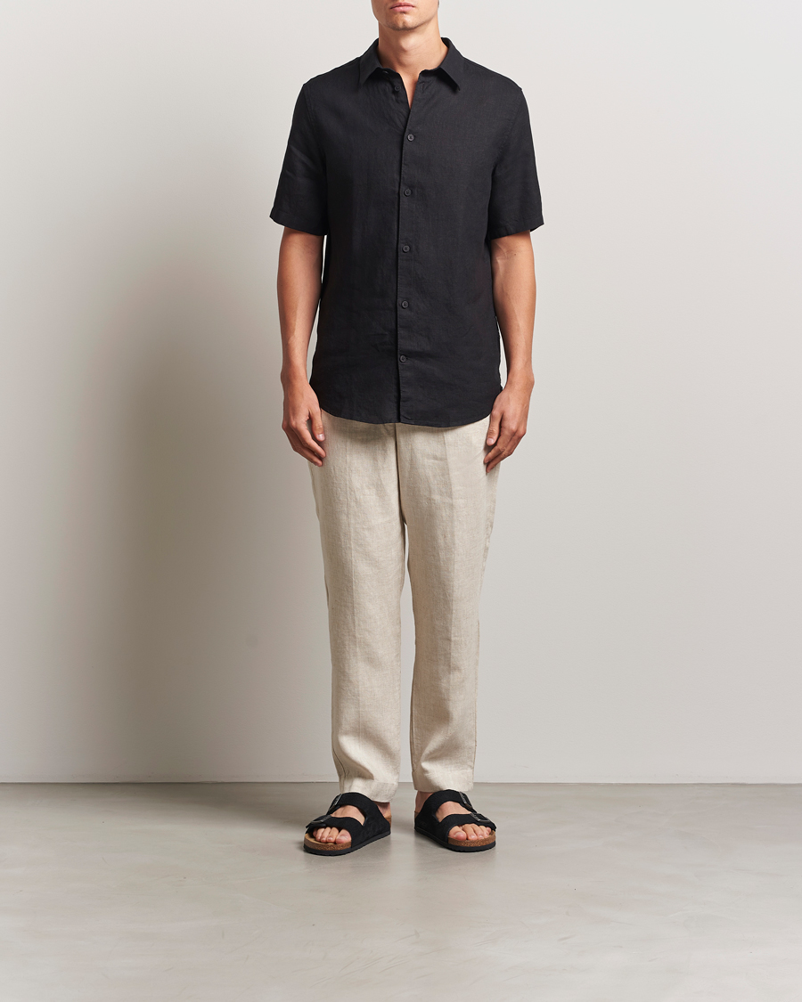 Uomini | Pantaloni | NN07 | Billie Linen Drawstring Trousers Oat