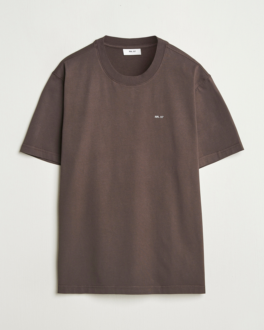 Uomini | T-shirt | NN07 | Adam Logo Crew Neck T-Shirt Coffee