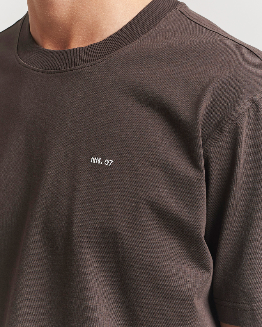 Uomini | T-shirt | NN07 | Adam Logo Crew Neck T-Shirt Coffee