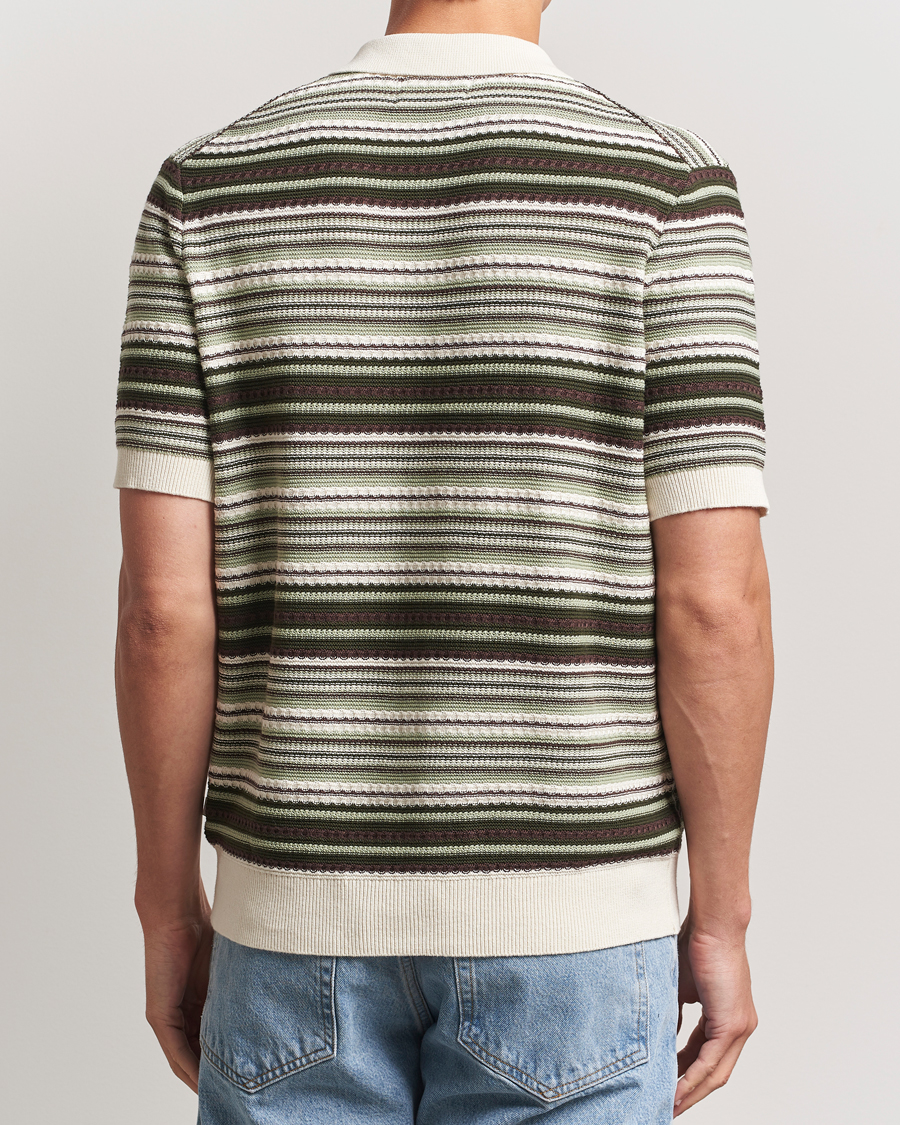 Uomini | Camicie | NN07 | Nolan Knitted Striped Short Sleeve Shirt Multi