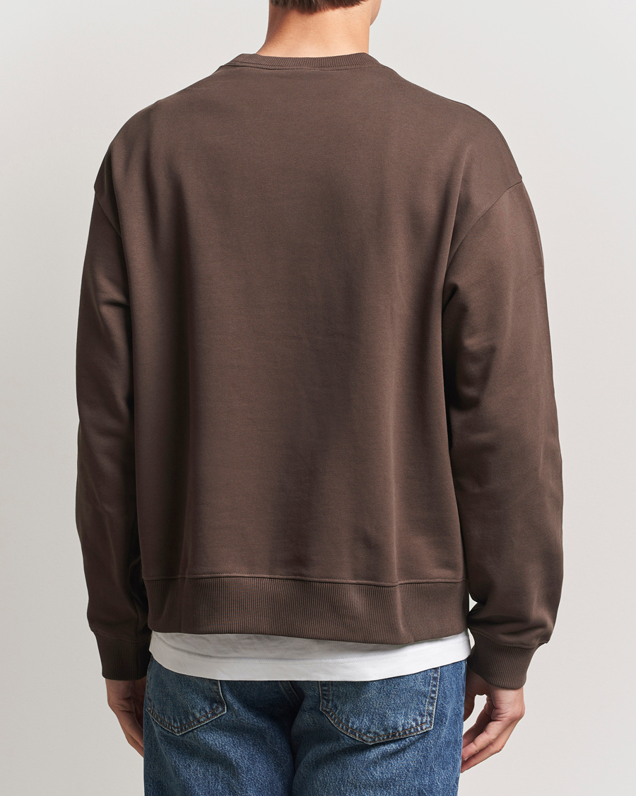 Uomini | Maglieria | NN07 | David Rope Logo Crew Neck Sweatshirt Coffee
