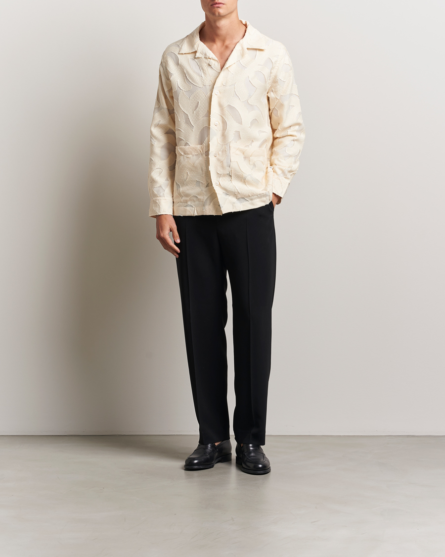 Uomini | Camicie | NN07 | Hank Fil-Coupé Jacquard Overshirt Off White