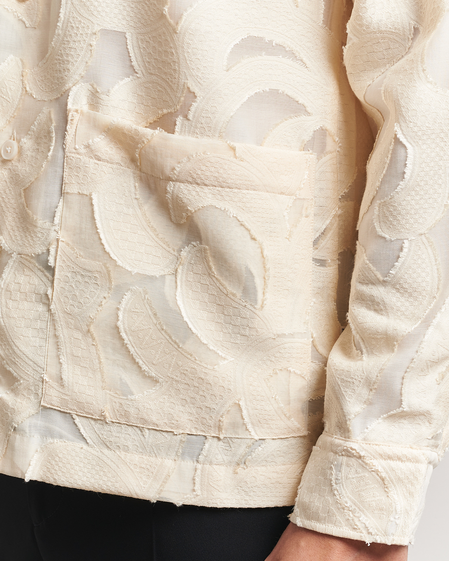 Uomini | Camicie | NN07 | Hank Fil-Coupé Jacquard Overshirt Off White