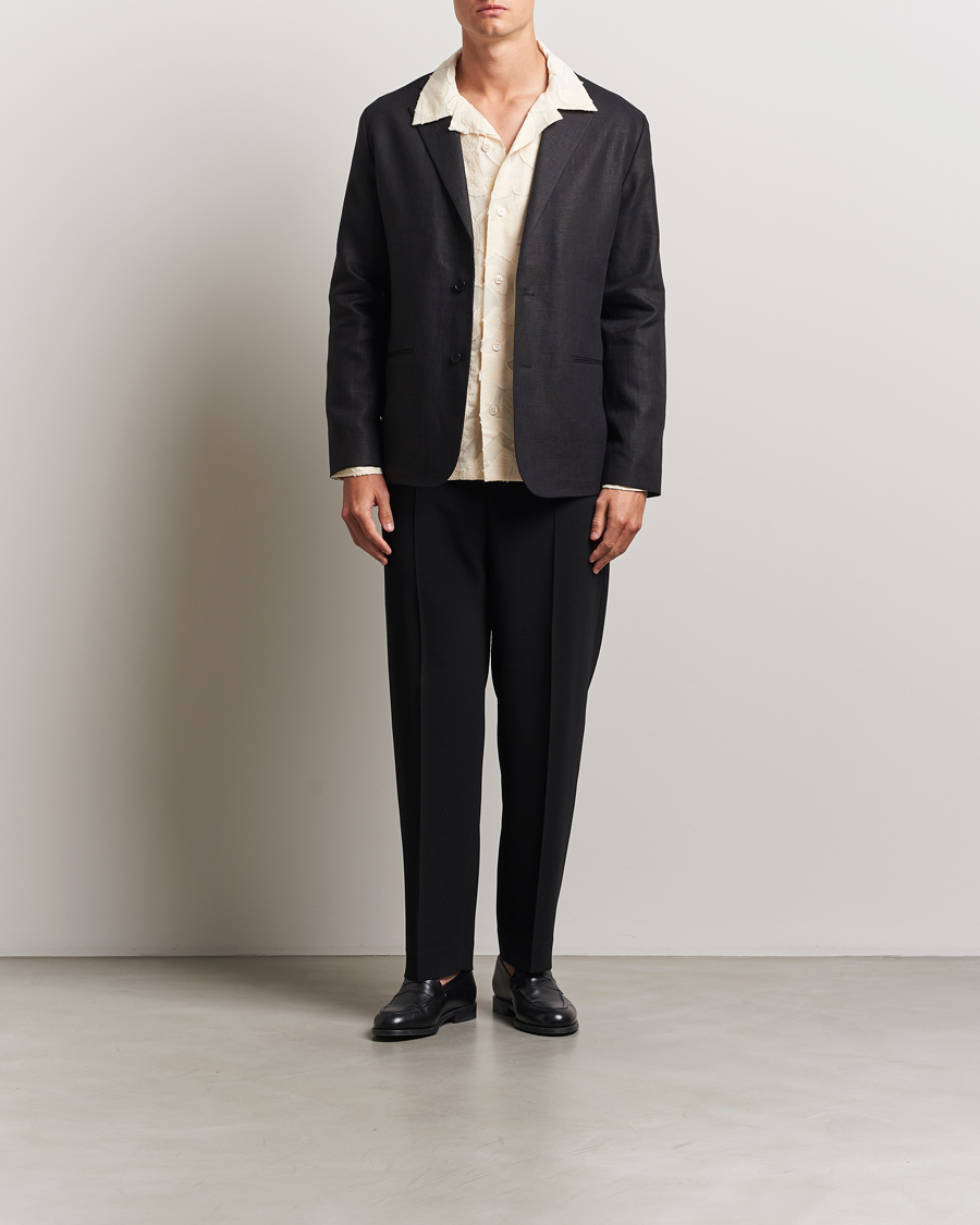 Uomini | Blazers | NN07 | Timo Linen Blazer Black