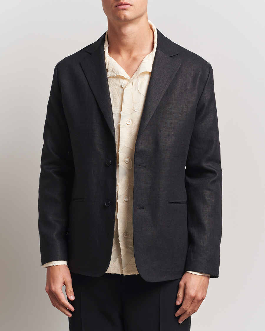 Uomini | Blazers | NN07 | Timo Linen Blazer Black