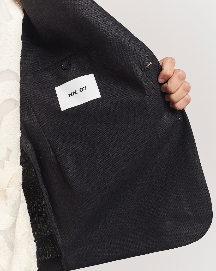 Uomini | Blazers | NN07 | Timo Linen Blazer Black