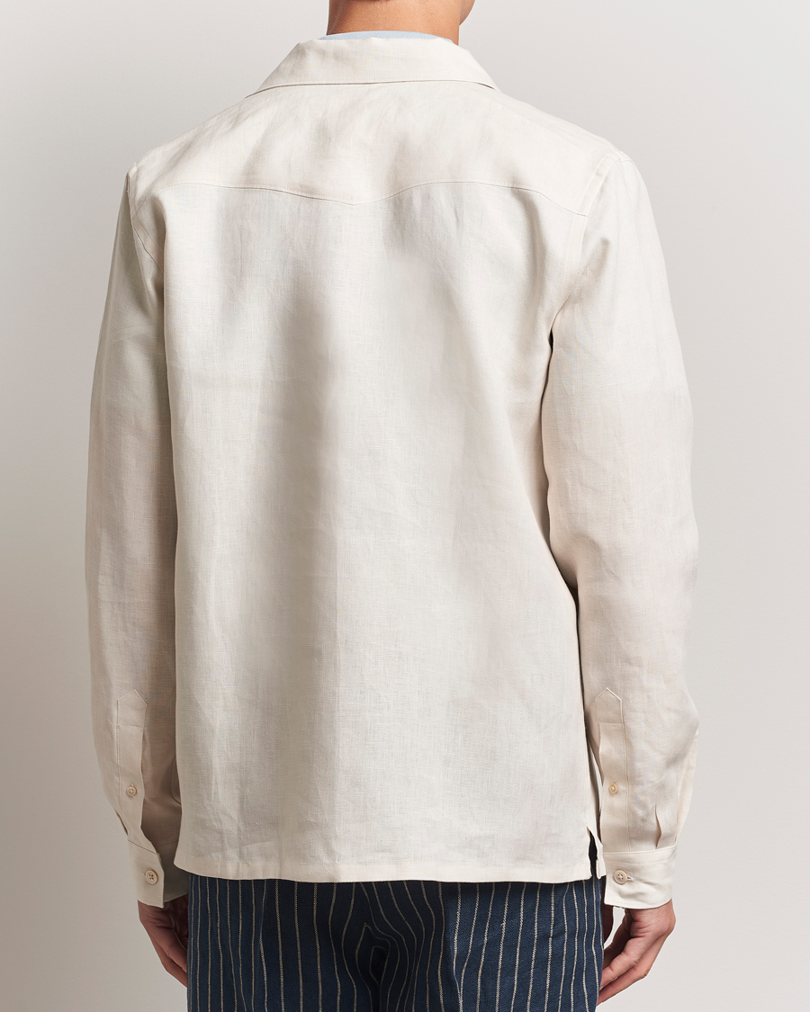 Uomini | Camicie | NN07 | Pax Linen Western Shirt Ivory
