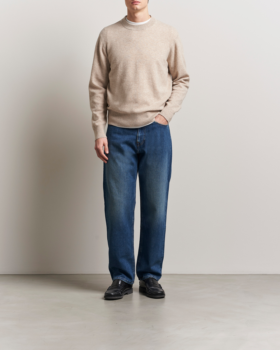 Uomini | Maglieria | A Day's March | Marlow Cashmere Blend Sweater Sand