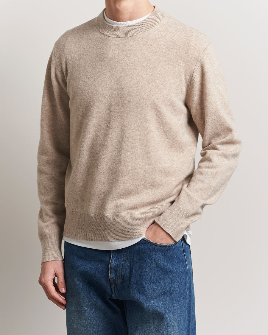 Uomini | Maglieria | A Day's March | Marlow Cashmere Blend Sweater Sand