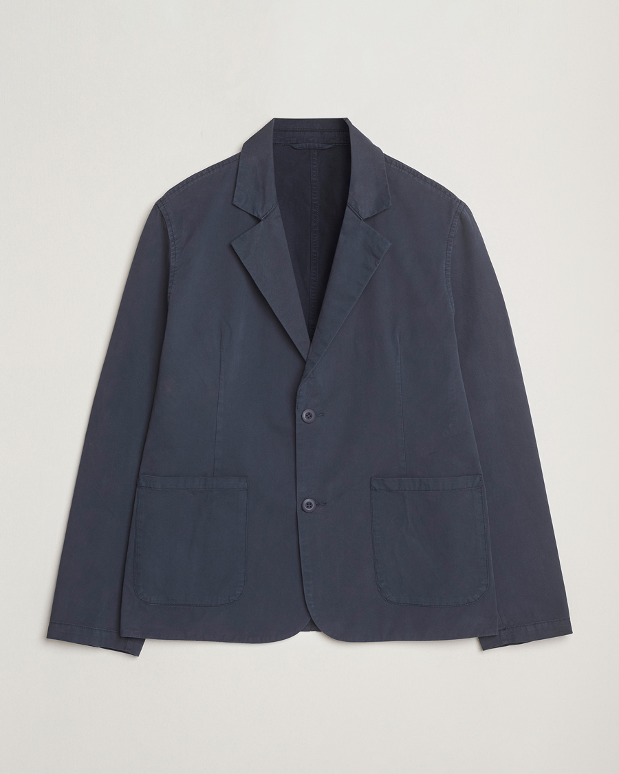 Uomini | Blazers | A Day's March | Mace Unconstructed Blazer Navy