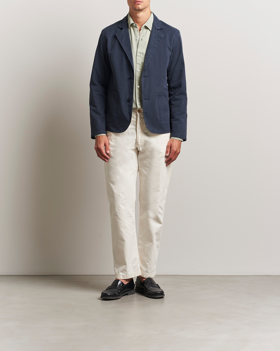 Uomini | Blazers | A Day's March | Mace Unconstructed Blazer Navy