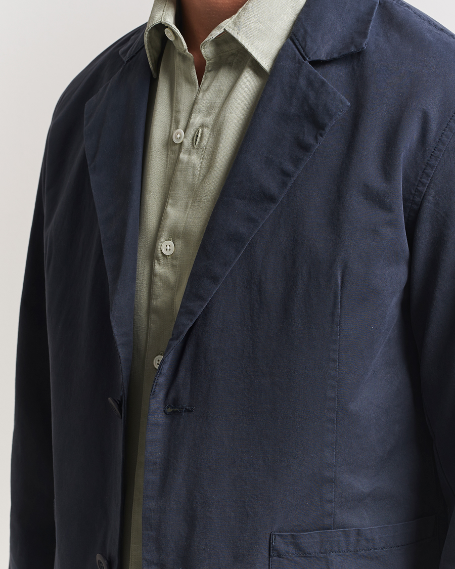 Uomini | Blazers | A Day's March | Mace Unconstructed Blazer Navy