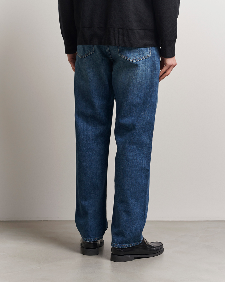 Uomini | Jeans | A Day's March | Denim Nr3 Straight Fit Worn Mid Blue