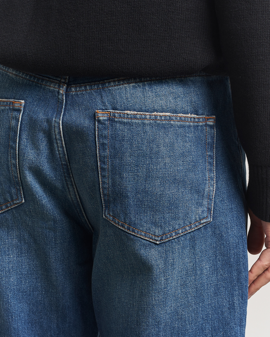 Uomini | Jeans | A Day's March | Denim Nr3 Straight Fit Worn Mid Blue