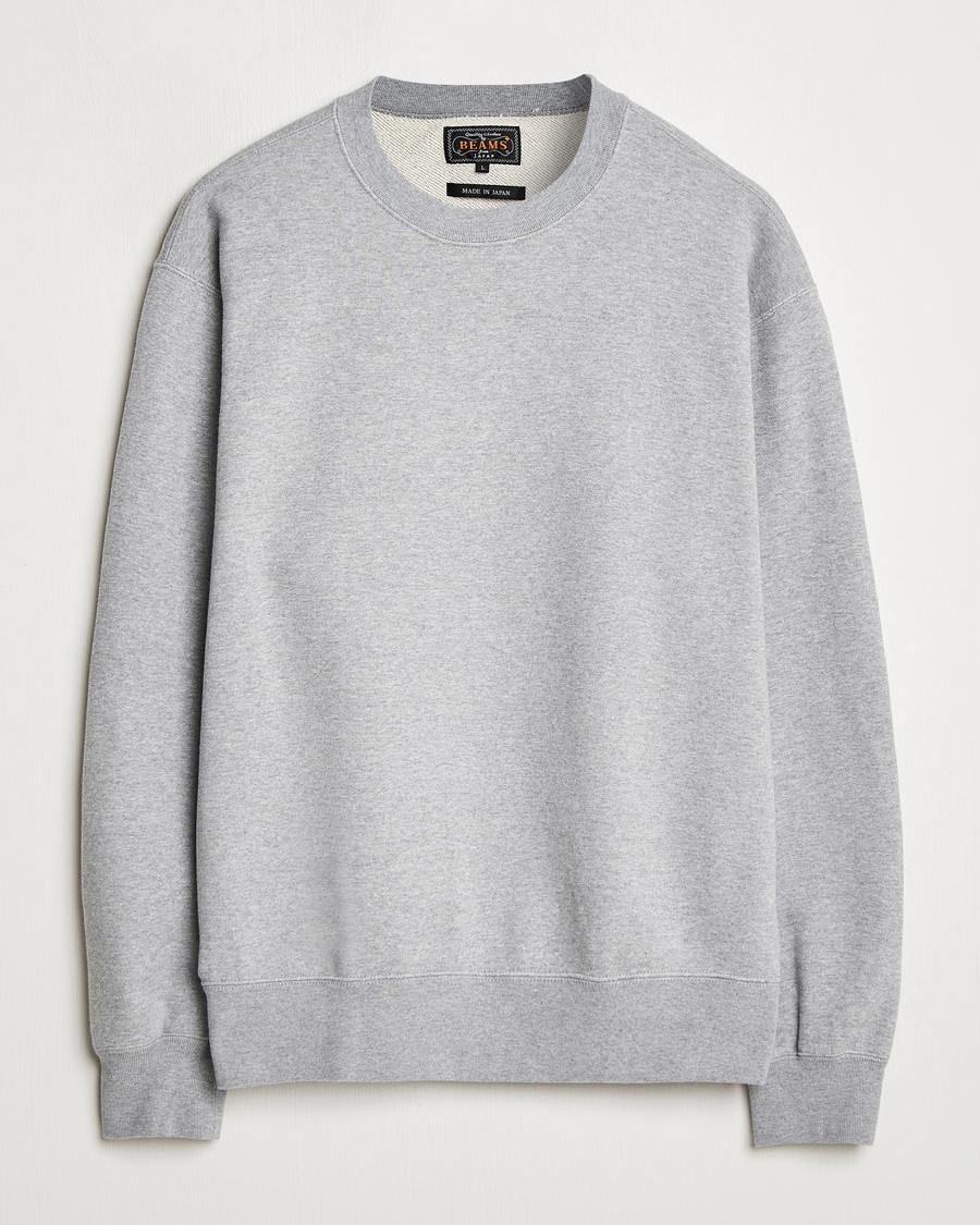 Uomini | Maglieria | BEAMS PLUS | Made In Japan Cotton Sweatshirt Grey