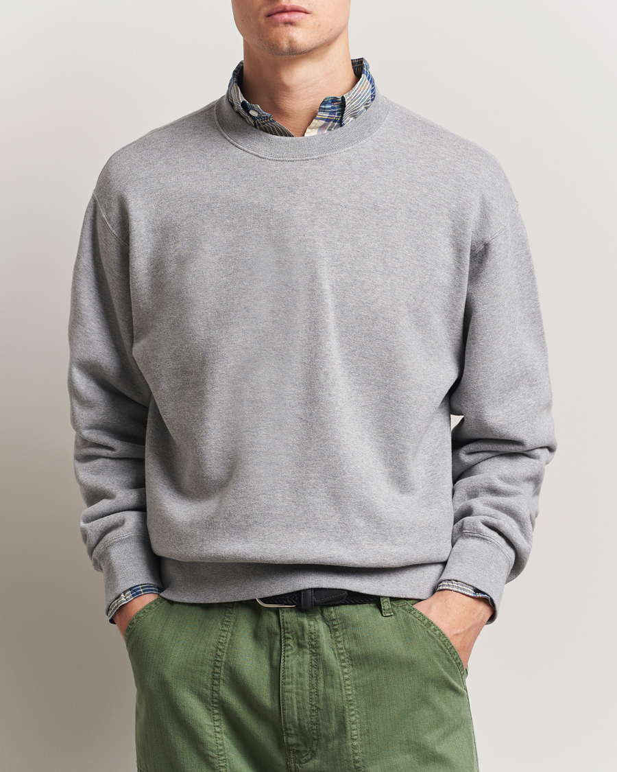 Uomini | Maglieria | BEAMS PLUS | Made In Japan Cotton Sweatshirt Grey