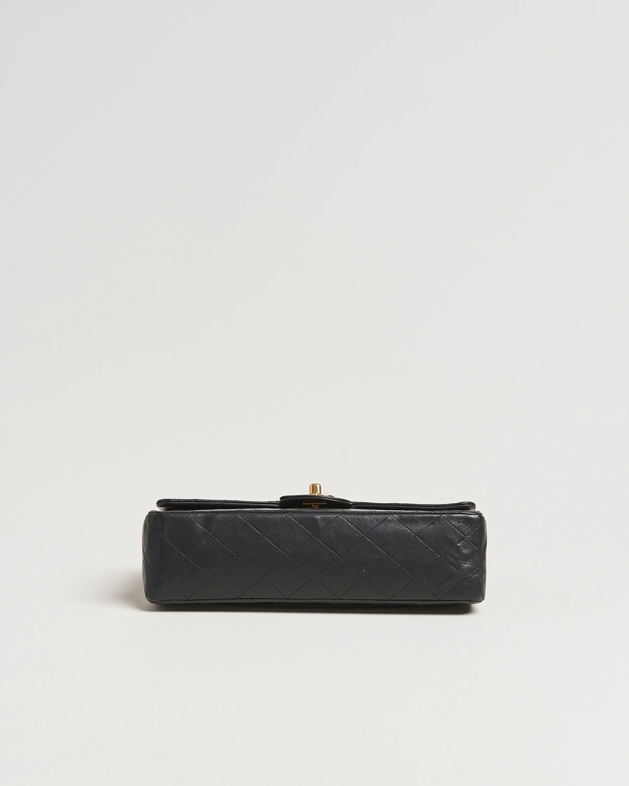 Uomini | Chanel Pre-Owned Classic Medium Double Flap Bag Lambskin Black | Chanel Pre-Owned | Classic Medium Double Flap Bag Lambskin Black