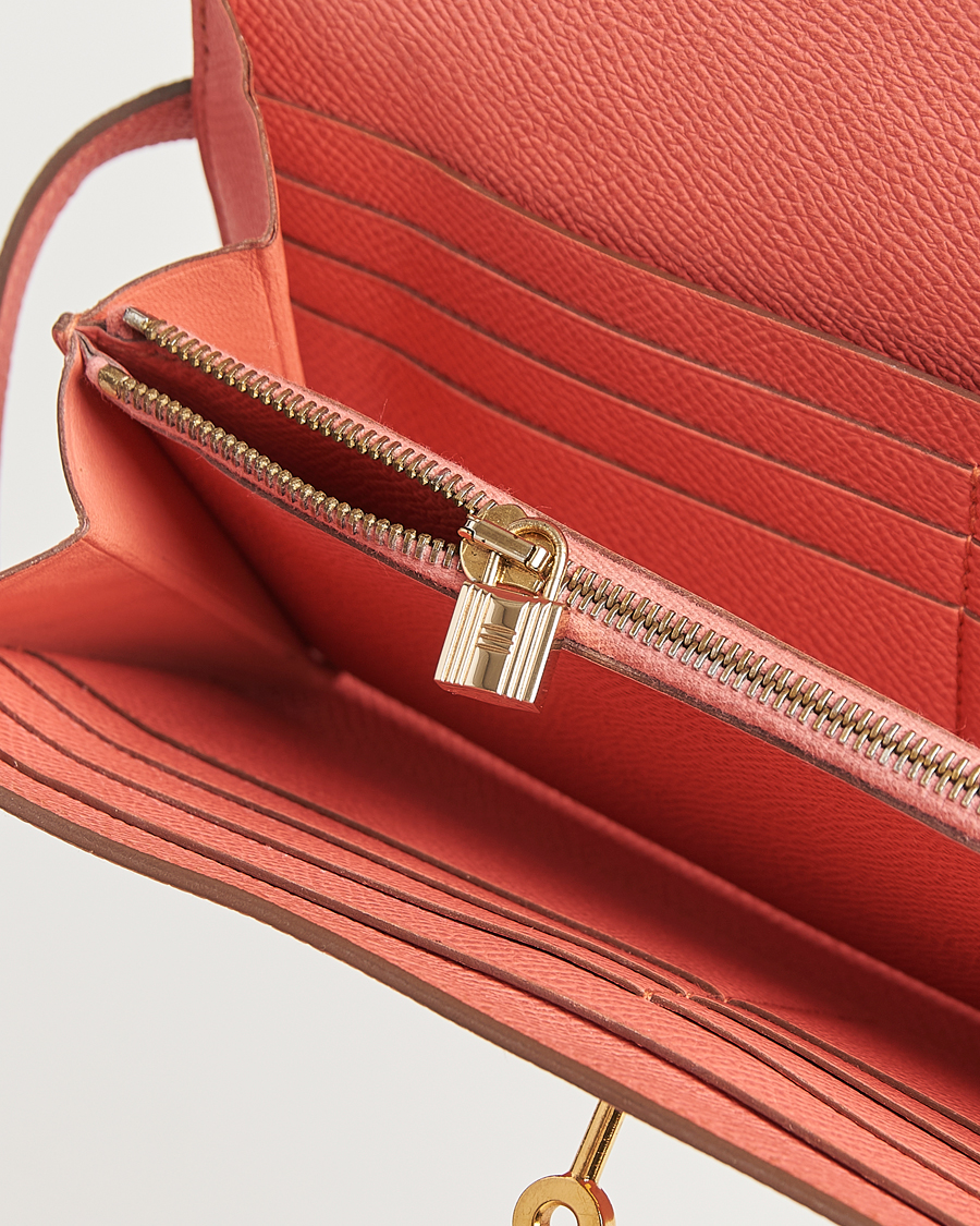 Uomini | Hermès Pre-Owned Kelly Wallet Epsom Leather Pink | Hermès Pre-Owned | Kelly Wallet Epsom Leather Pink