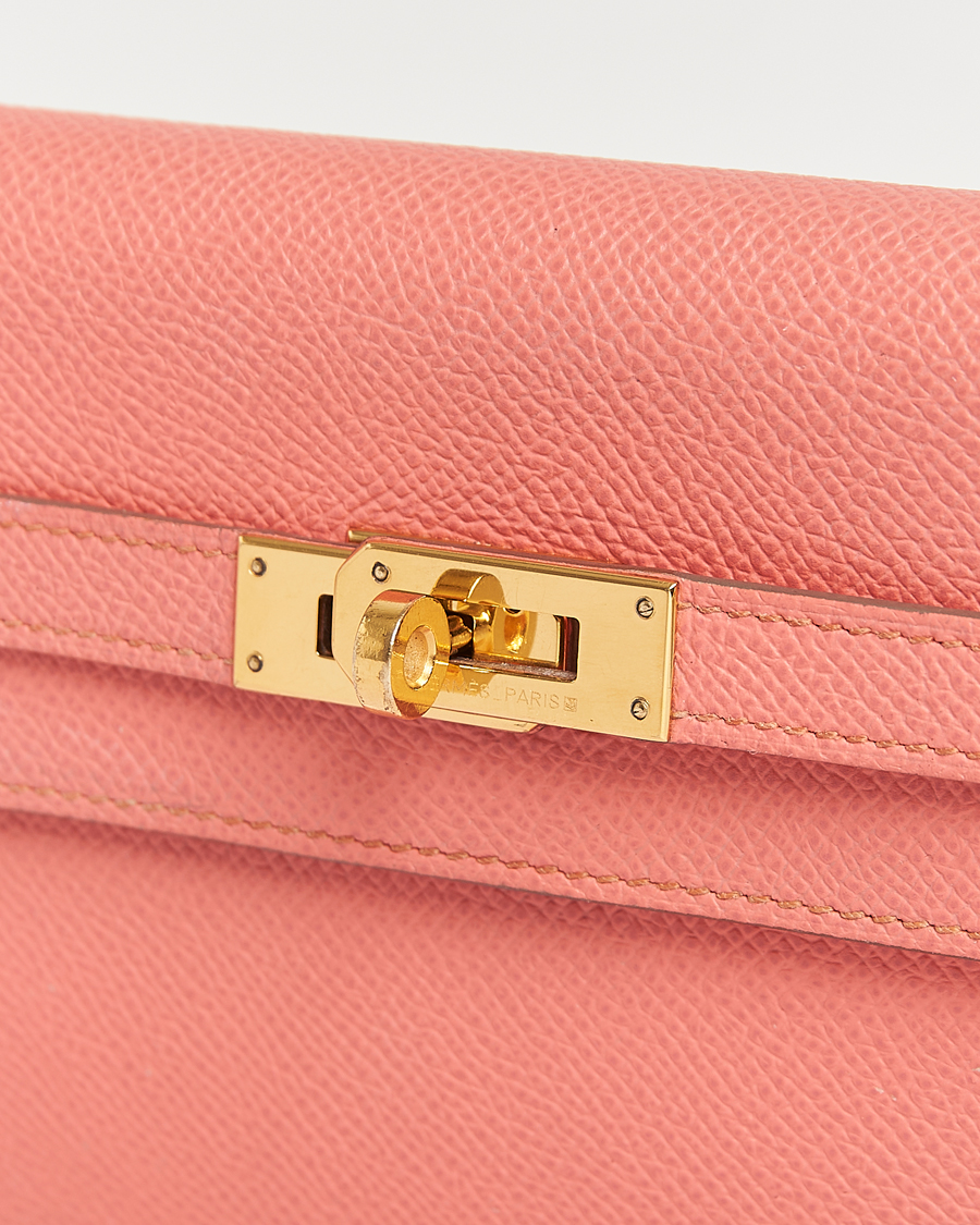 Uomini | Hermès Pre-Owned Kelly Wallet Epsom Leather Pink | Hermès Pre-Owned | Kelly Wallet Epsom Leather Pink