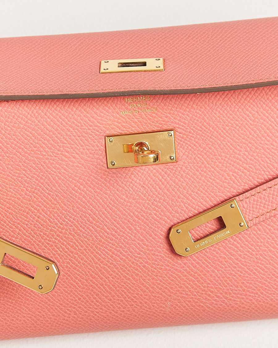 Uomini | Hermès Pre-Owned Kelly Wallet Epsom Leather Pink | Hermès Pre-Owned | Kelly Wallet Epsom Leather Pink