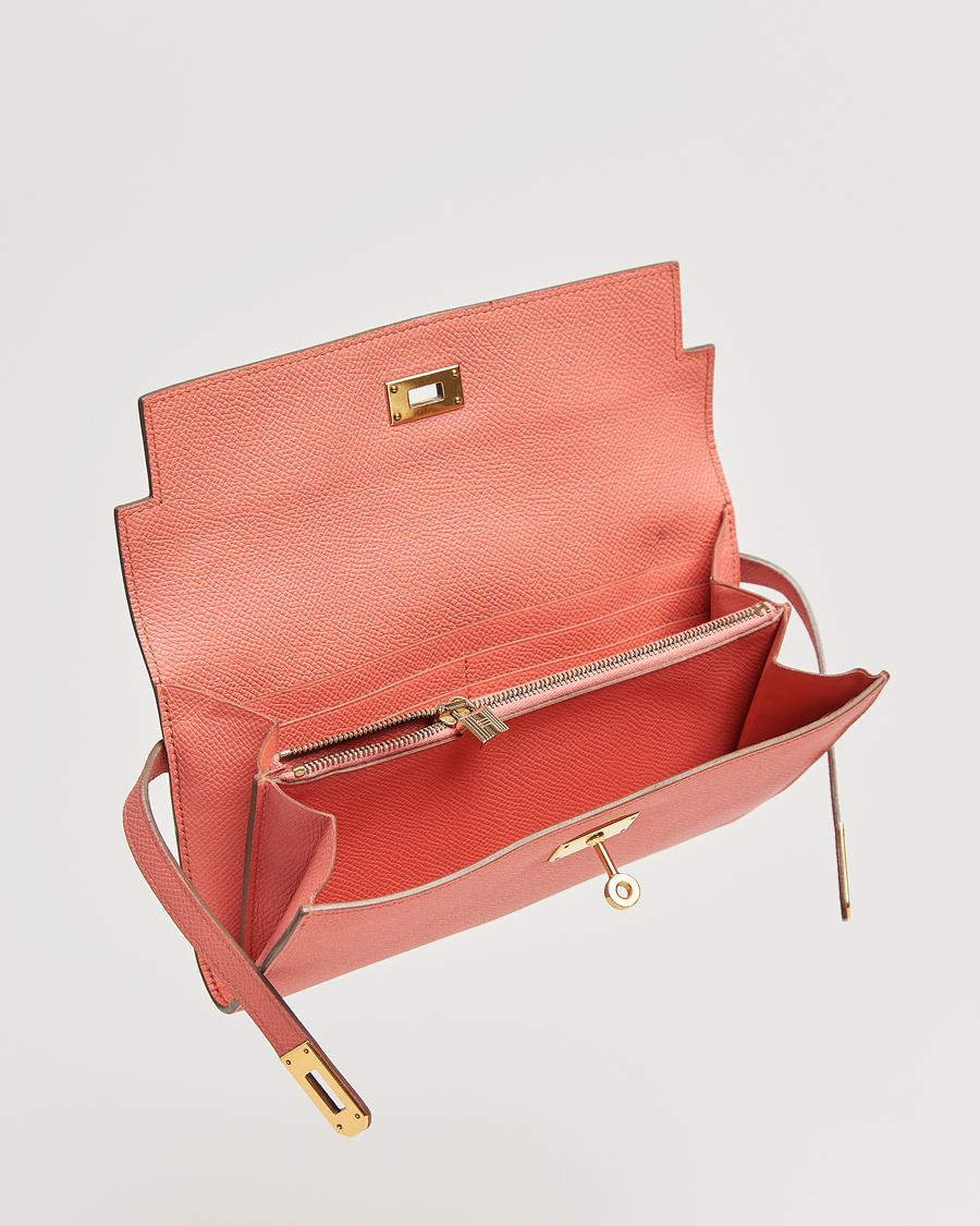 Uomini | Hermès Pre-Owned Kelly Wallet Epsom Leather Pink | Hermès Pre-Owned | Kelly Wallet Epsom Leather Pink