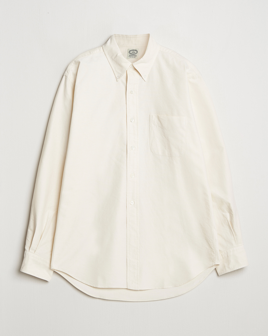 Uomini | Camicie | Kamakura Shirts | Vintage Ivy Oxford Button Down Shirt Beige