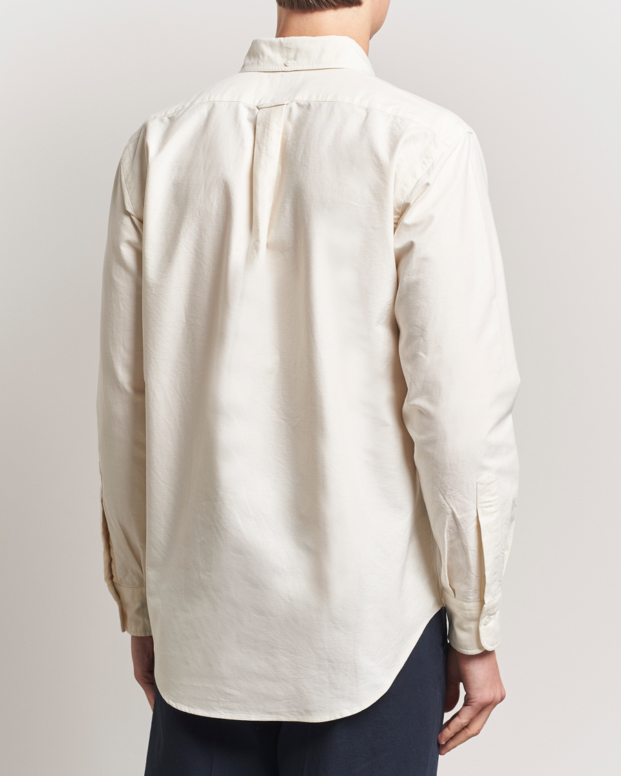 Uomini | Camicie | Kamakura Shirts | Vintage Ivy Oxford Button Down Shirt Beige