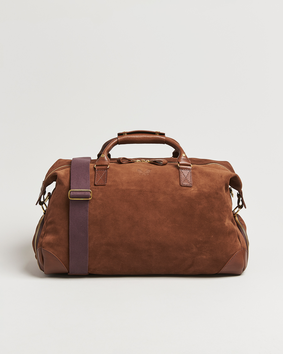 Uomini | Borse | Bennett Winch | Suede Weekender Brown
