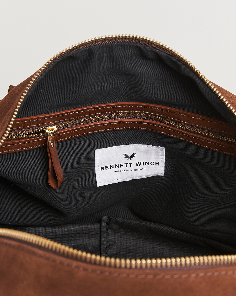 Uomini | Borse | Bennett Winch | Suede Weekender Brown