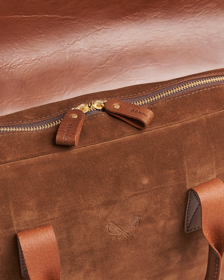 Uomini | Borse | Bennett Winch | Suede Briefcase Brown