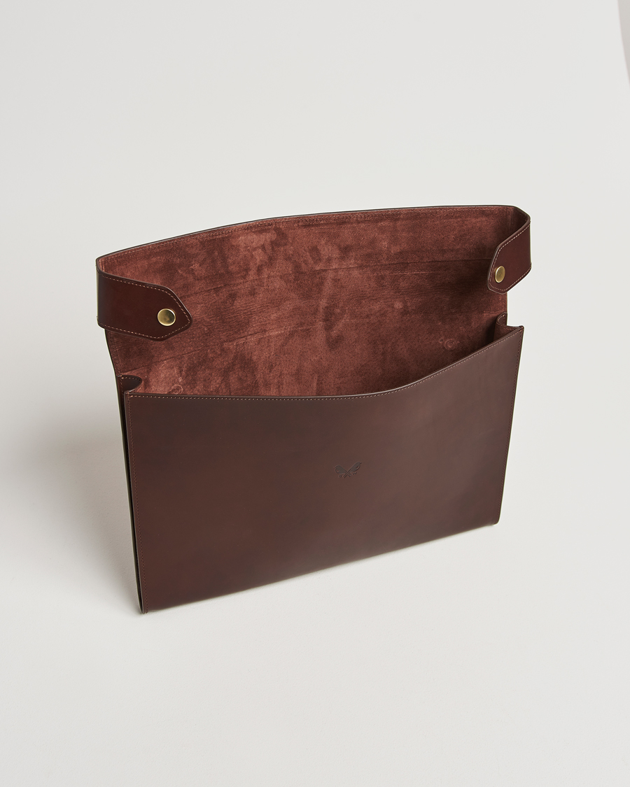Uomini | Borse | Bennett Winch | Large Leather Folio Brown