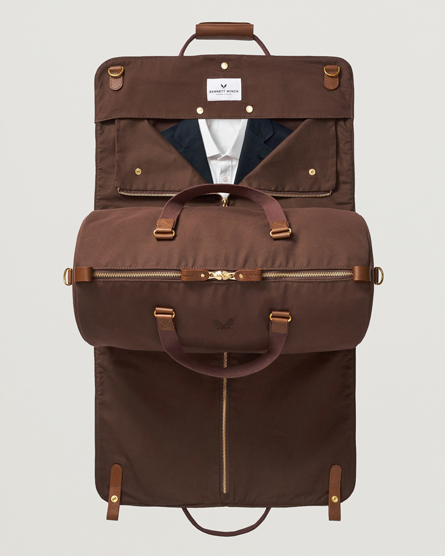 Uomini | Borse | Bennett Winch | Canvas Suit Carrier Holdall Chocolate