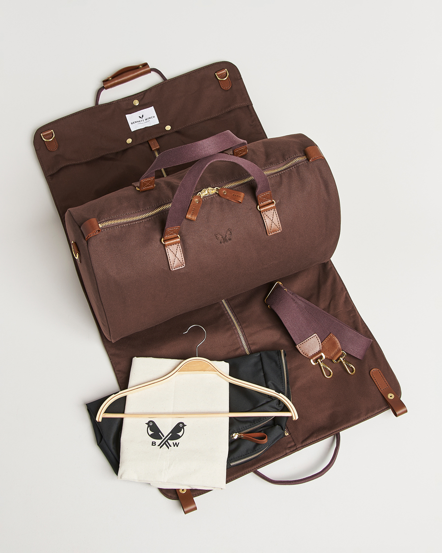 Uomini | Borse | Bennett Winch | Canvas Suit Carrier Holdall Chocolate
